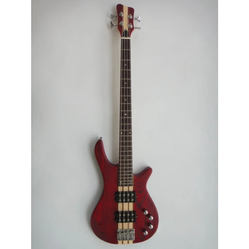 Guitarra Bajo Eléctrico Afanti Red Neck Through Ash Body Rosewood Fingerboard 4 String