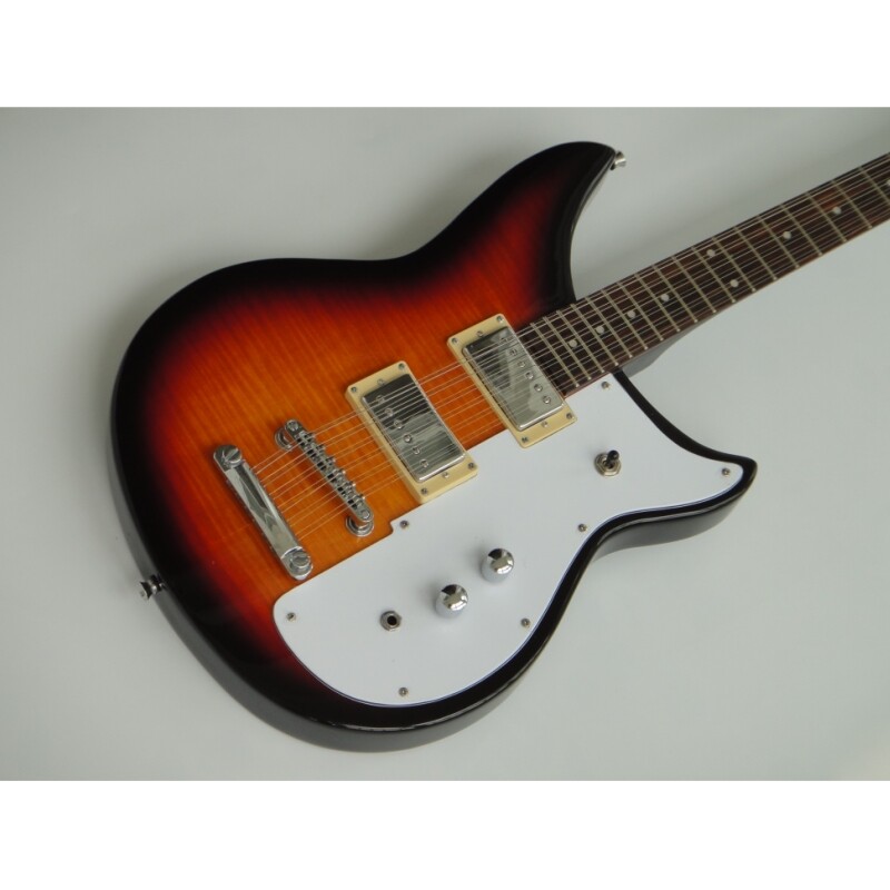 Afanti Guitarra eléctrica de 12 cuerdas con cuerpo de tilo y mástil de arce