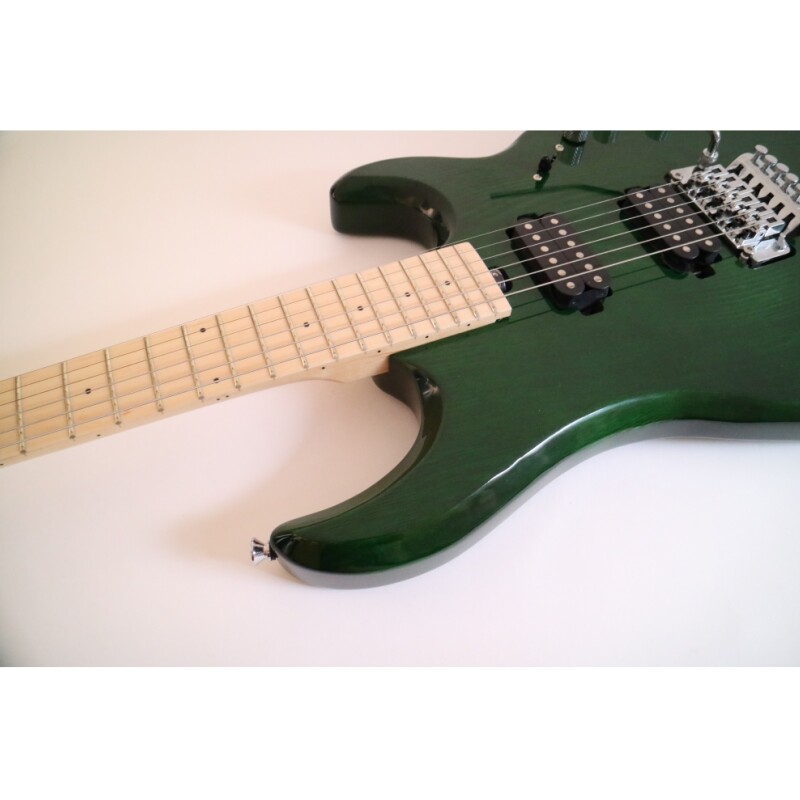 Afanti Customized 6 String Double Locking Tremolo Guitarra Eléctrica Color Verde