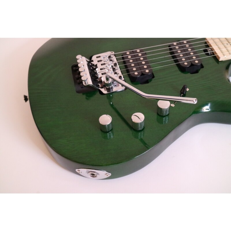 Afanti Customized 6 String Double Locking Tremolo Guitarra Eléctrica Color Verde