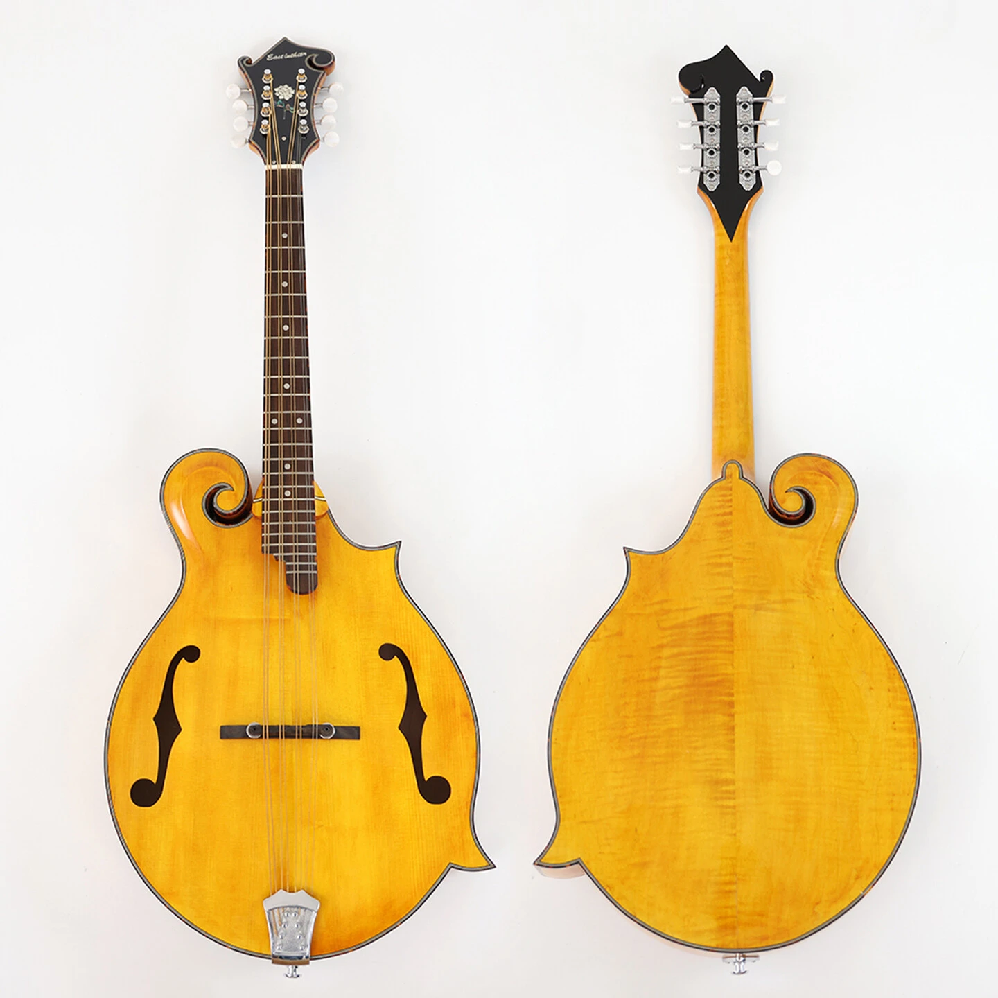 Afanti F Style Mandolina Octava con Tapa y Aros de Caoba Maciza
