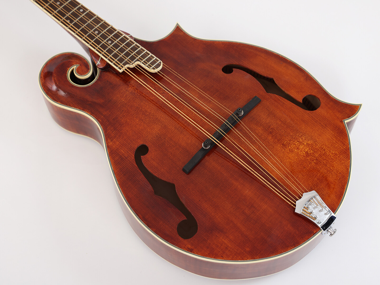 Afanti AA Tapa de Abeto Sólido Clásico Brillante Mandocello con Boca en F