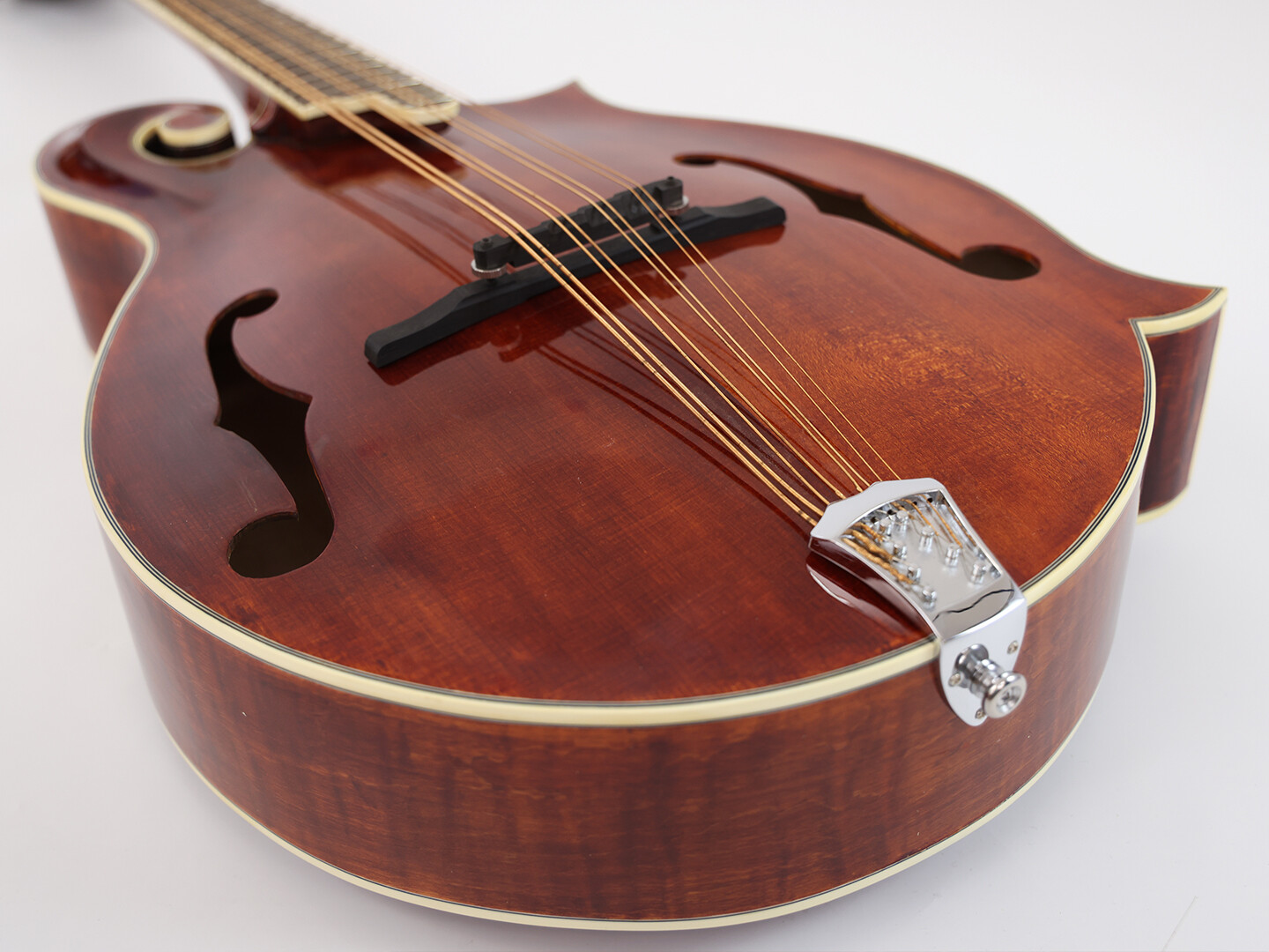 Afanti AA Tapa de Abeto Sólido Clásico Brillante Mandocello con Boca en F