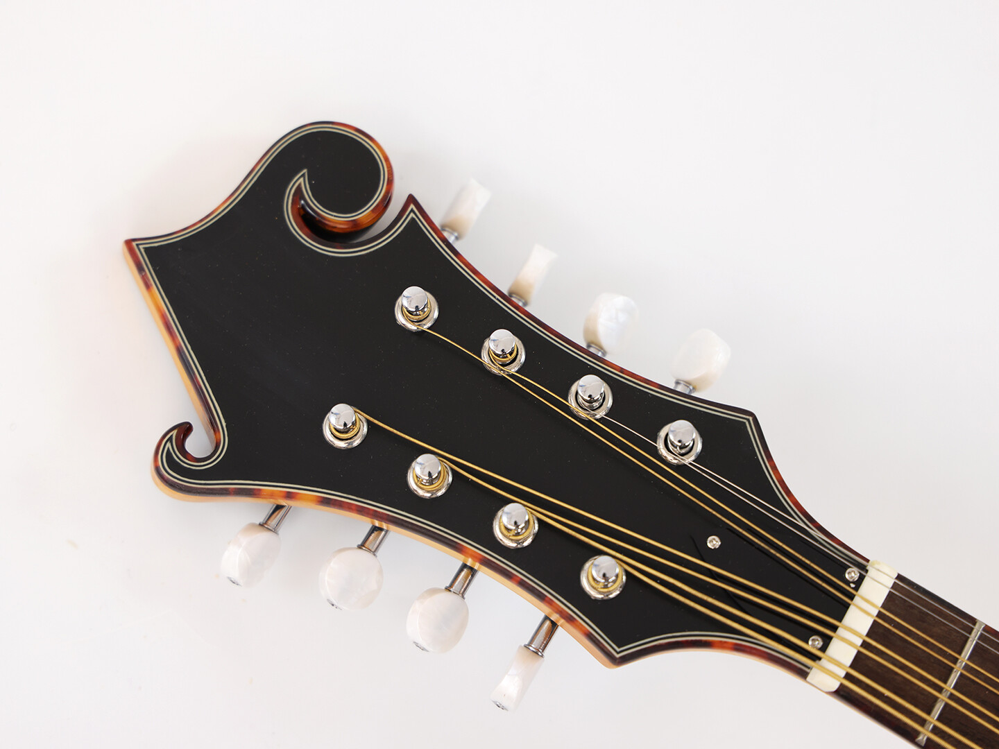 Afanti Goldrush Color Tapa Sólida de Abeto con Puente de Ébano F Mandola