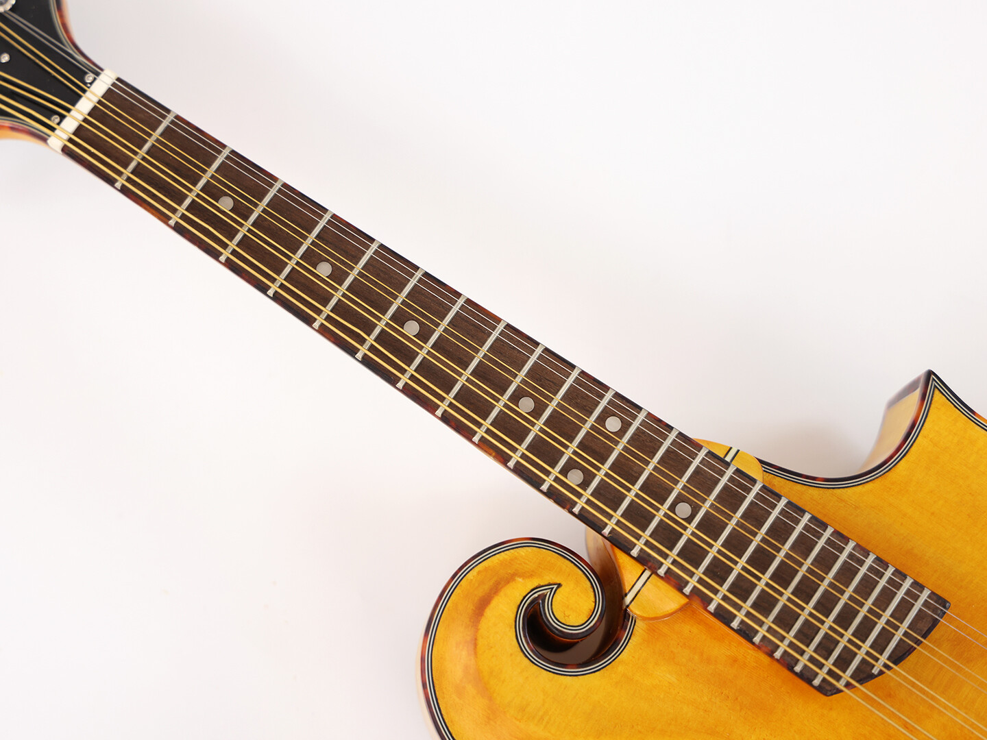 Afanti Goldrush Color Tapa Sólida de Abeto con Puente de Ébano F Mandola