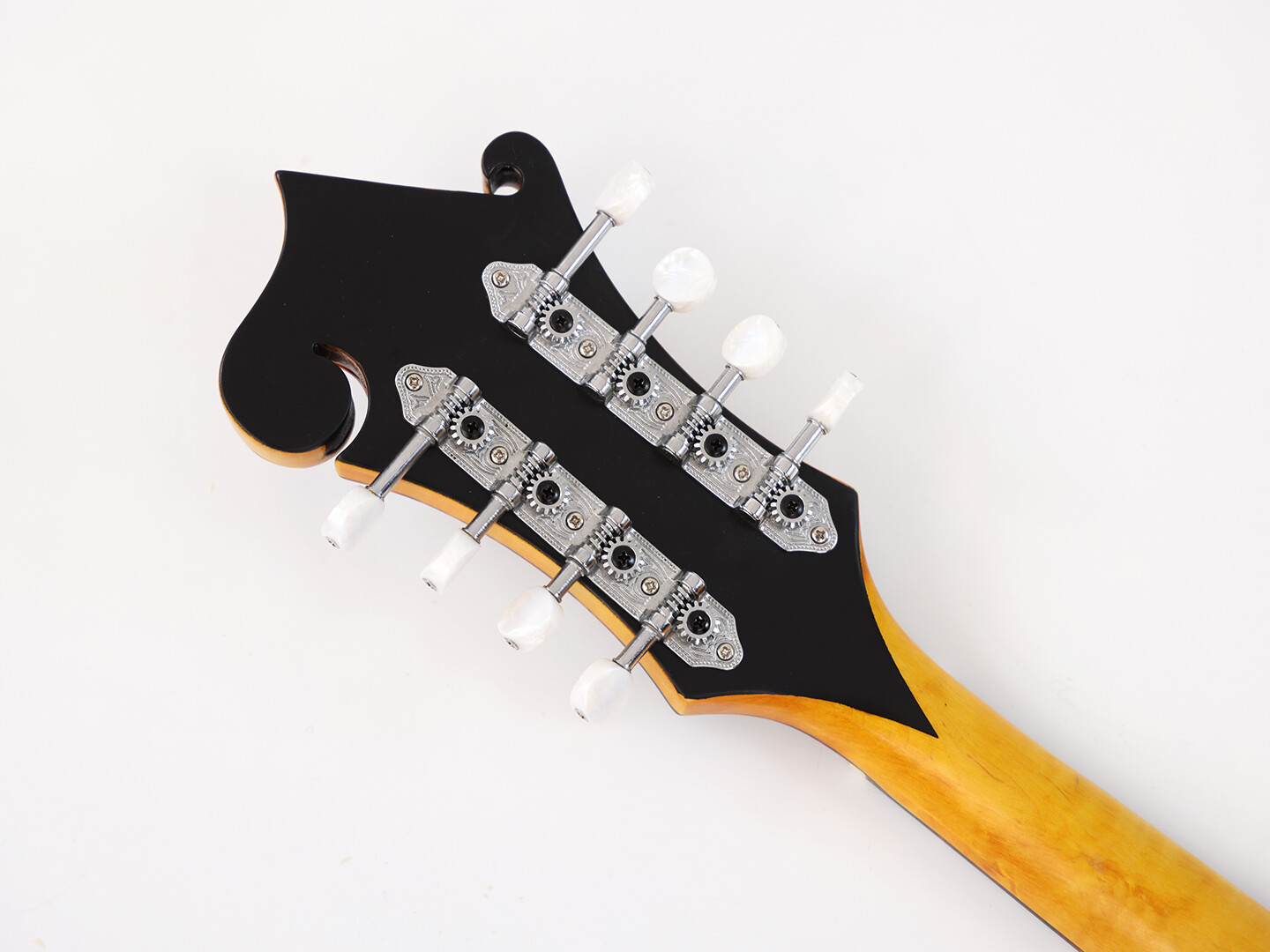 Afanti Goldrush Color Tapa Sólida de Abeto con Puente de Ébano F Mandola