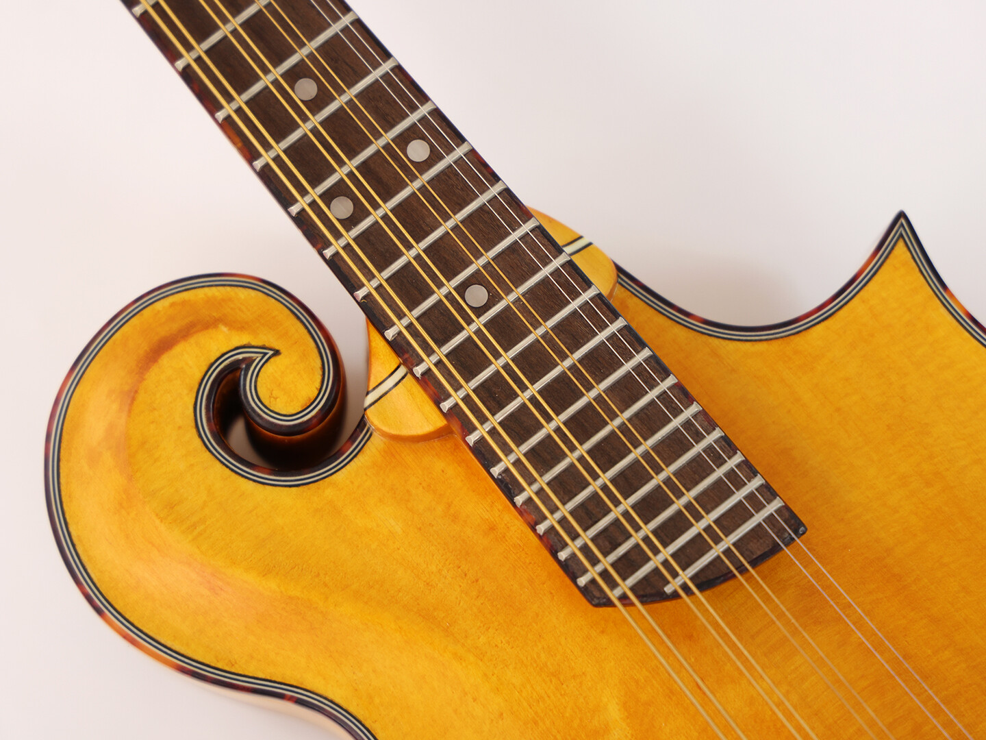 Afanti Goldrush Color Tapa Sólida de Abeto con Puente de Ébano F Mandola