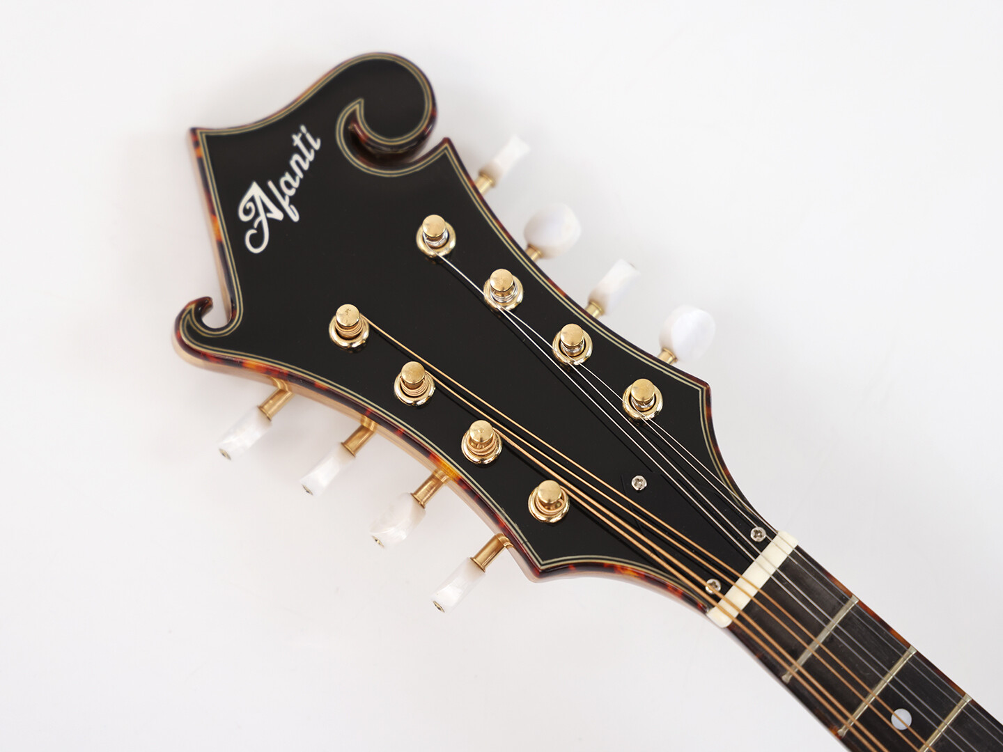 Mandolina F Afanti AAA de madera maciza de cebra tallada a mano en el fondo y el costado