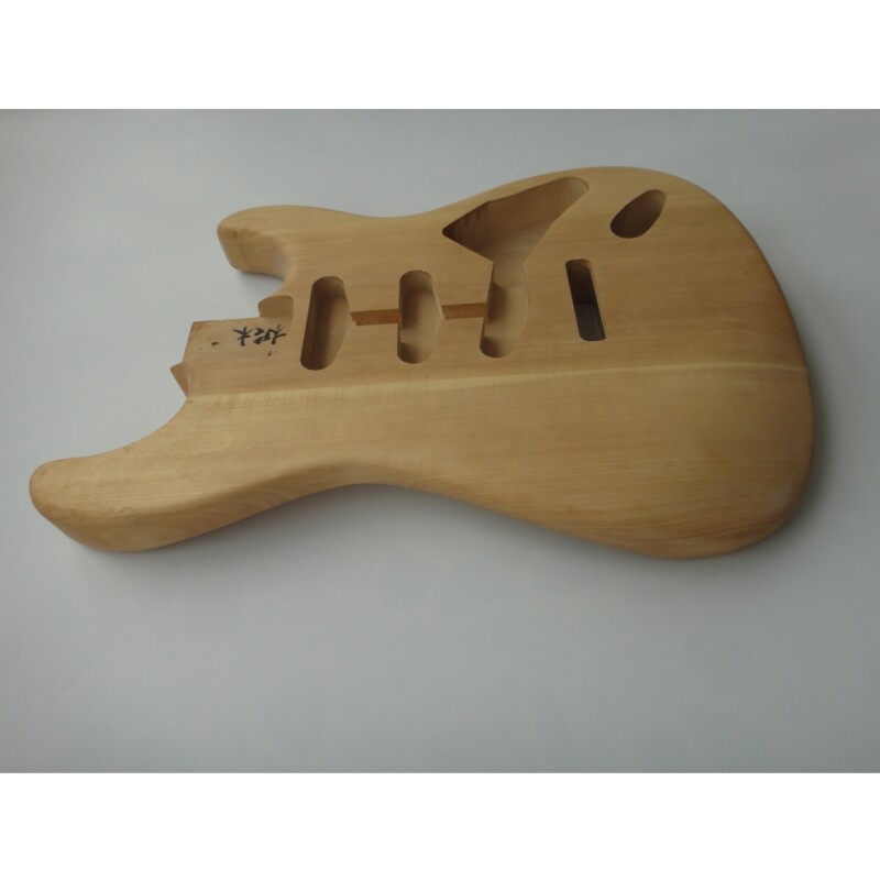 Afanti Kit de guitarra eléctrica de 6 cuerdas con cuerpo de tilo y mástil de arce sin terminar