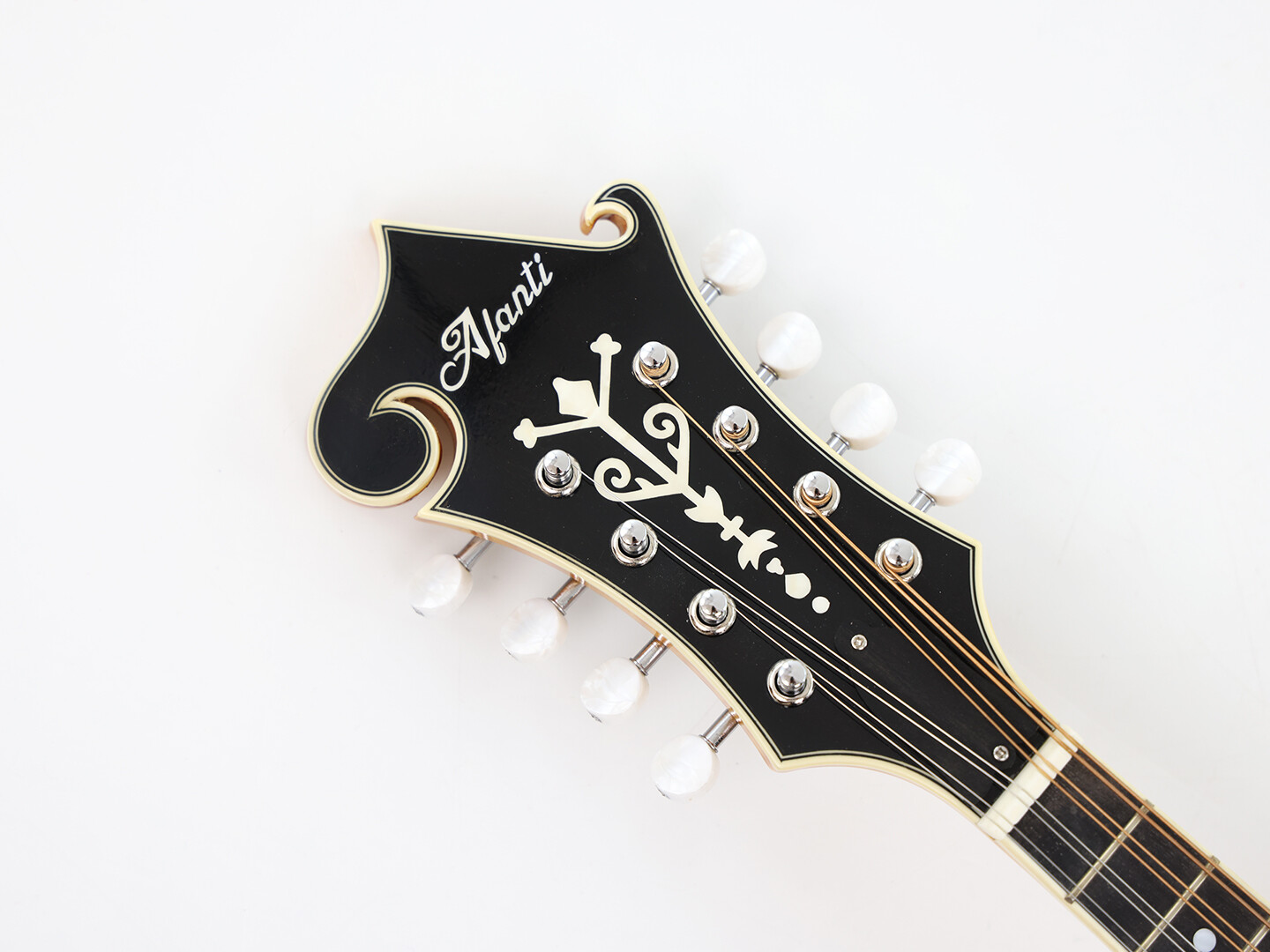 Mandolina Afanti Sólida Tallada a Mano y Graduada con Tapa de Abeto AAA para Mano Izquierda