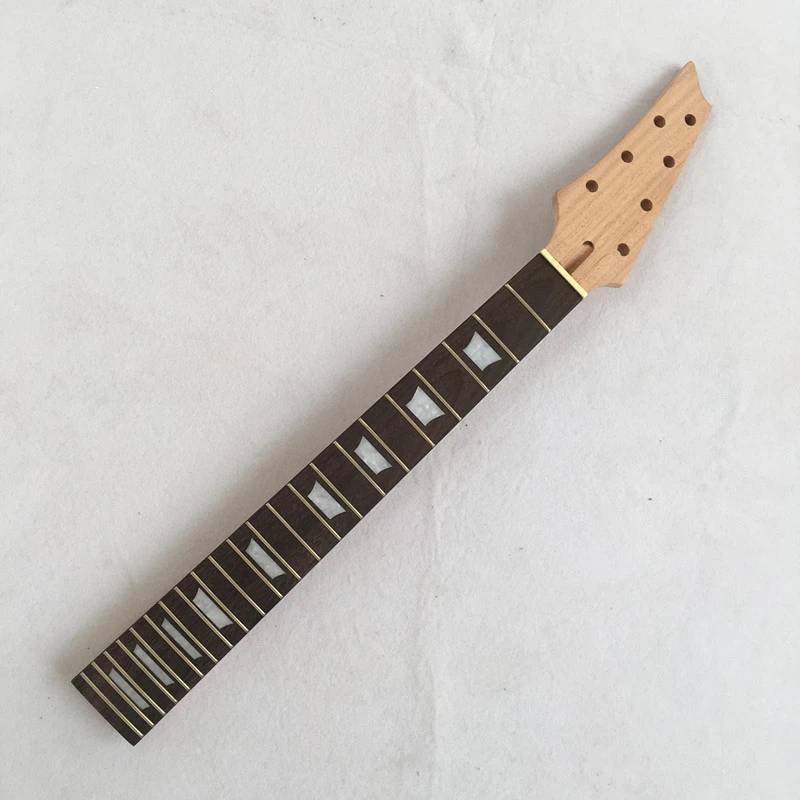 Kit de guitarra DIY de 7 cuerdas con mástil de caoba de cejuela ancha y diapasón de palisandro