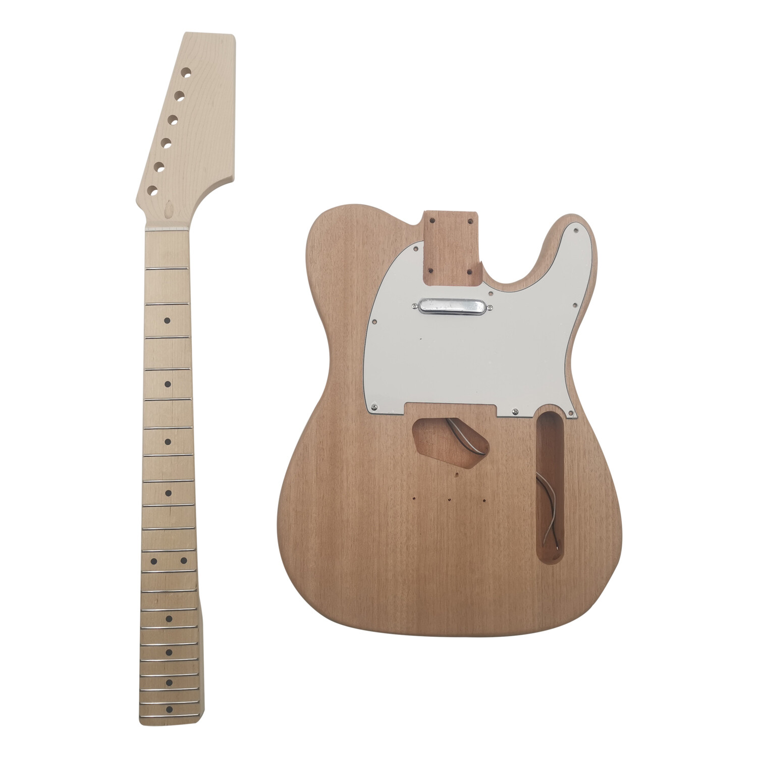 Cuerpo de caoba Construye tu propia guitarra eléctrica Kit de guitarra Tele sin terminar