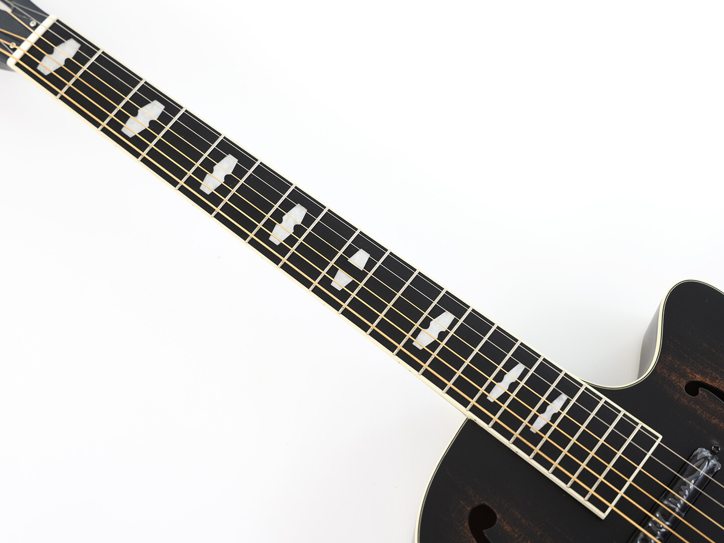 Single Cutaway Round Neck Dobro Resonator guitarra con Single Pickup