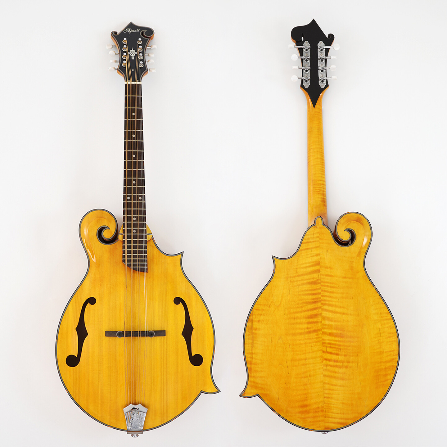 Mandolina de octava de arce macizo flameado Afanti F Style A grade