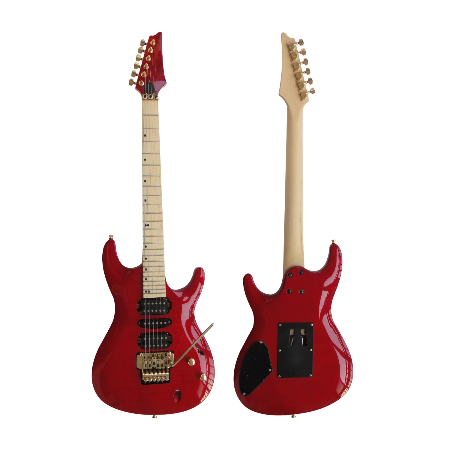 Guitarra Eléctrica Afanti Customized Hsh Pickup Cherry Red Maple Neck