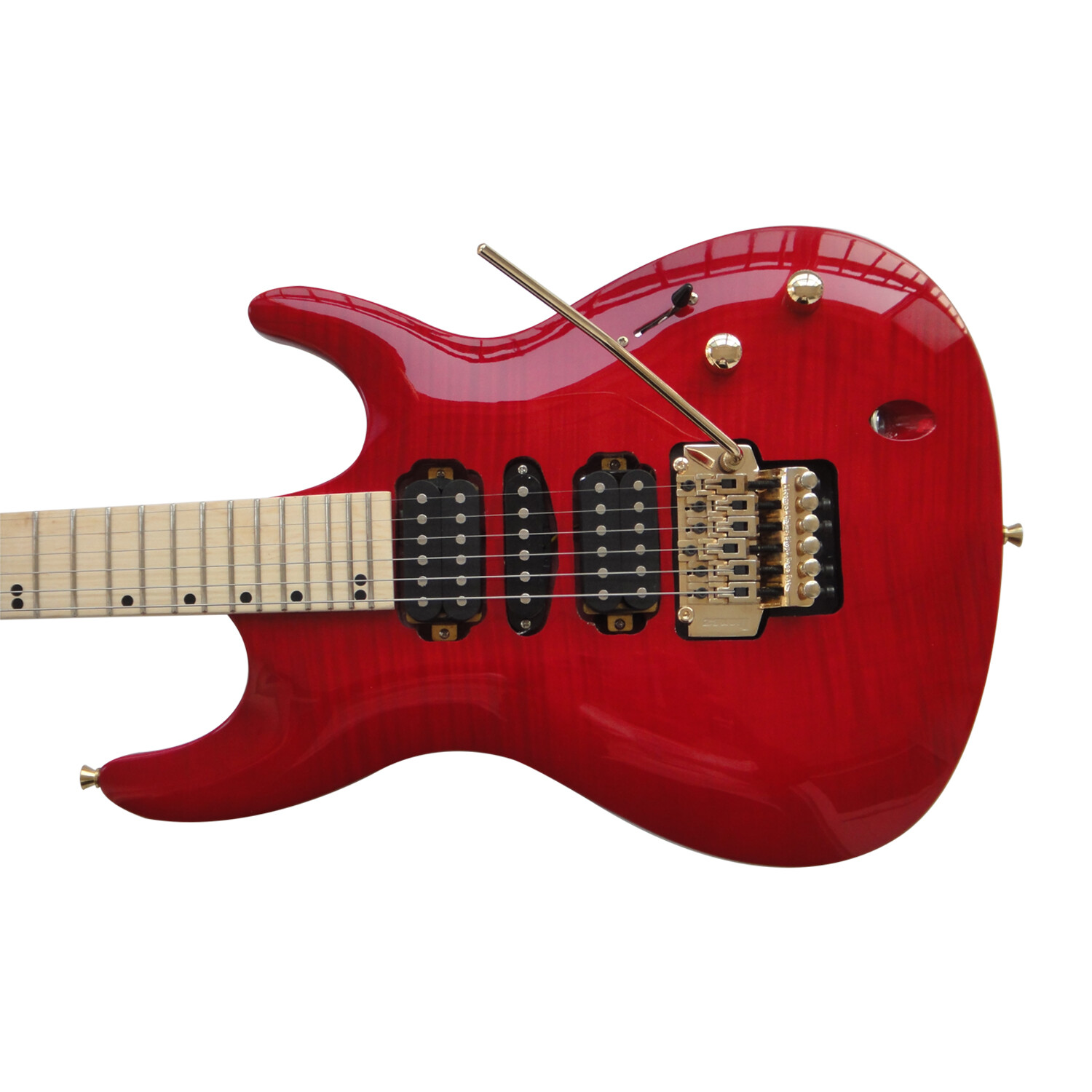 Guitarra Eléctrica Afanti Customized Hsh Pickup Cherry Red Maple Neck