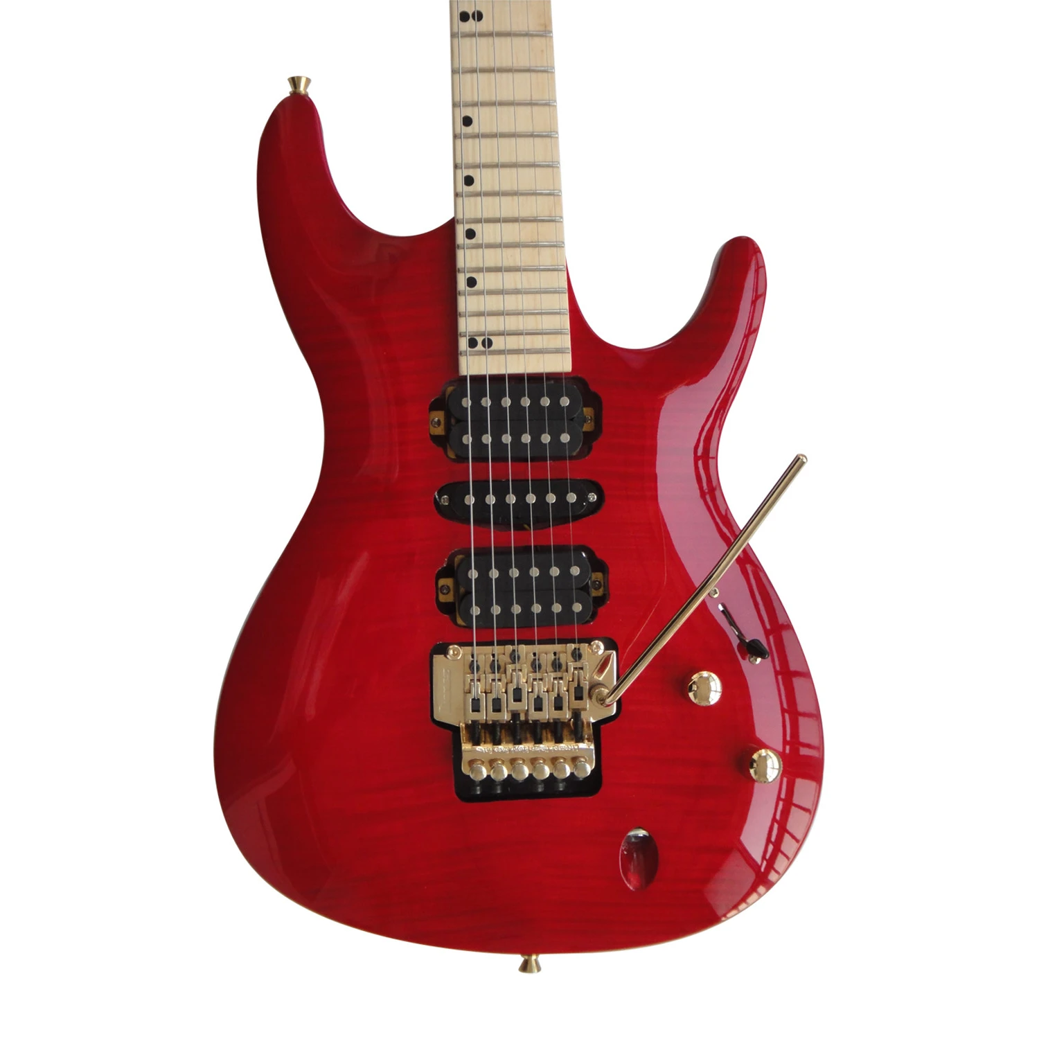 Guitarra Eléctrica Afanti Customized Hsh Pickup Cherry Red Maple Neck