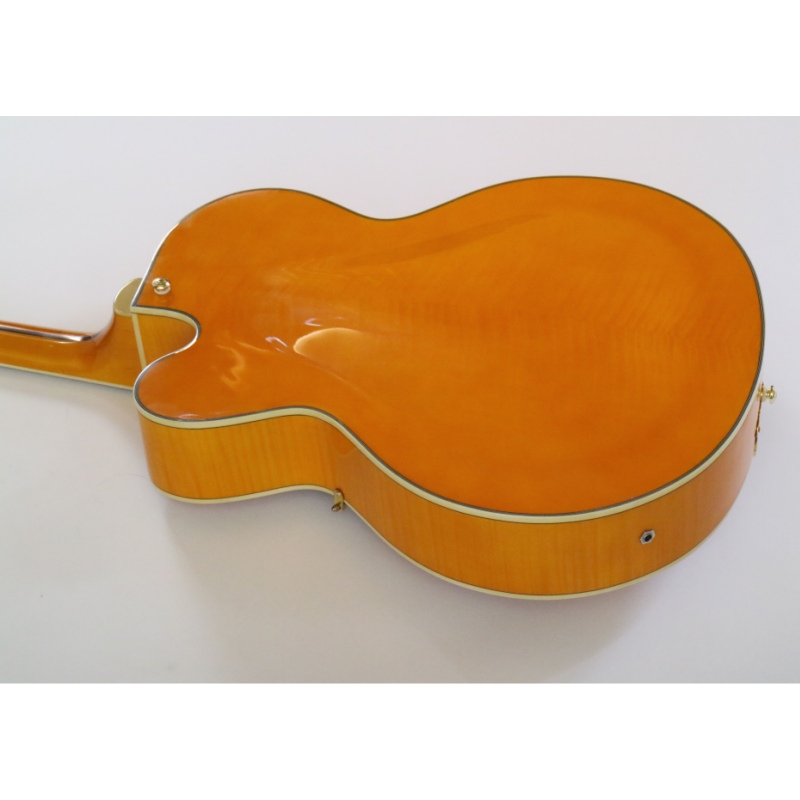 Guitarra eléctrica Afanti con cuerpo de madera contrachapada de arce hueco y chapa de arce flameado