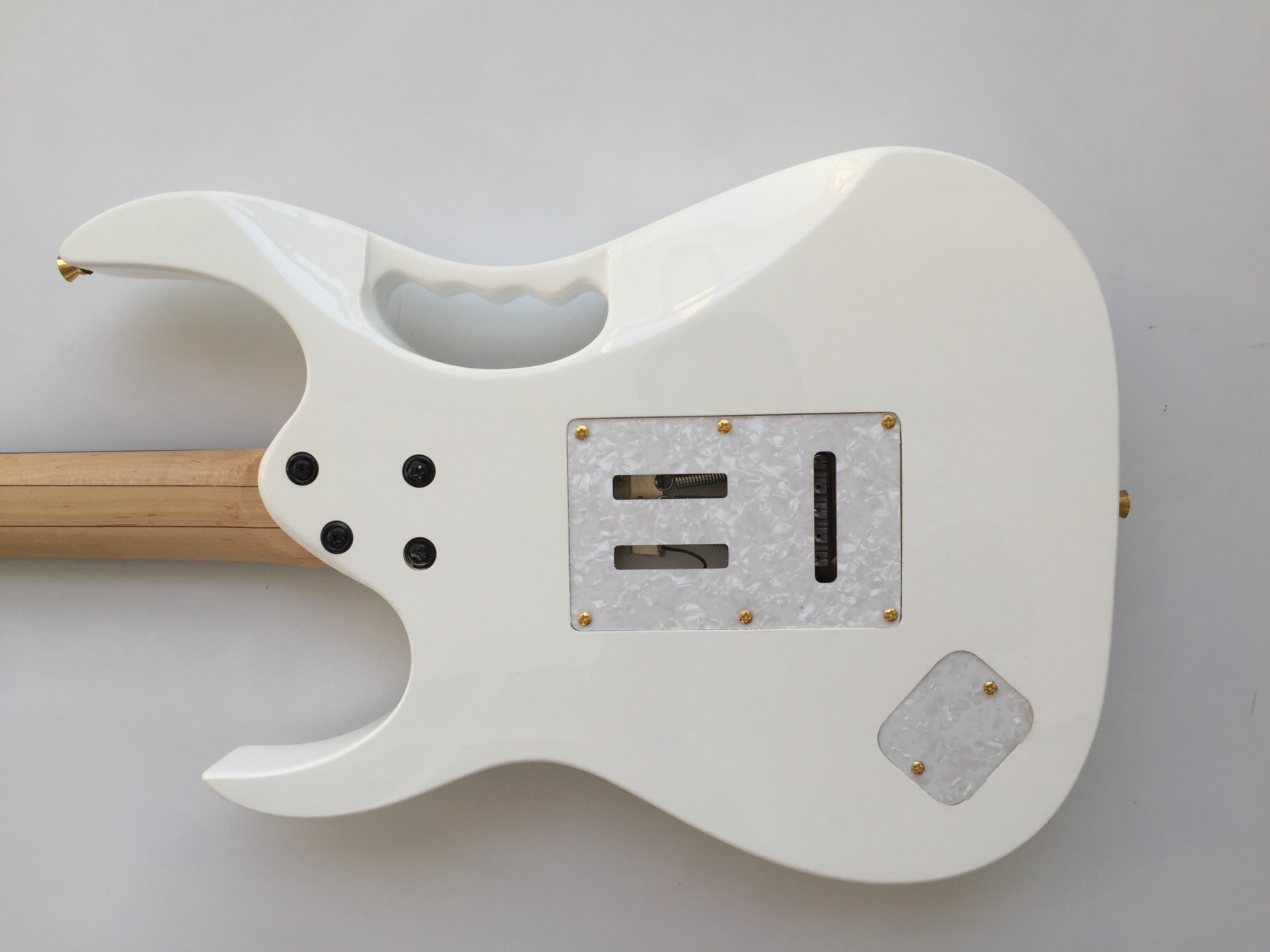 Afanti Guitarra Eléctrica Custom con Cuerpo de Tilo y Diapasón de Flores Incrustado