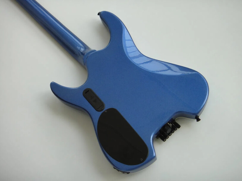 Guitarra Eléctrica Afanti Customized Hh Double Locking 6 String Blue Metalic Headless