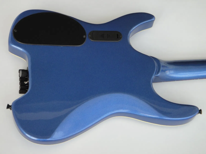 Guitarra Eléctrica Afanti Customized Hh Double Locking 6 String Blue Metalic Headless