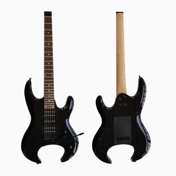 Afanti Customized Hsh Vintage Trémolo Sincronizado 6 Cuerdas Guitarra Eléctrica Sin Cabeza