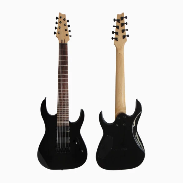 Afanti Guitarra Eléctrica de 8 Cuerdas con Cuerpo de Caoba y Mástil de Arce