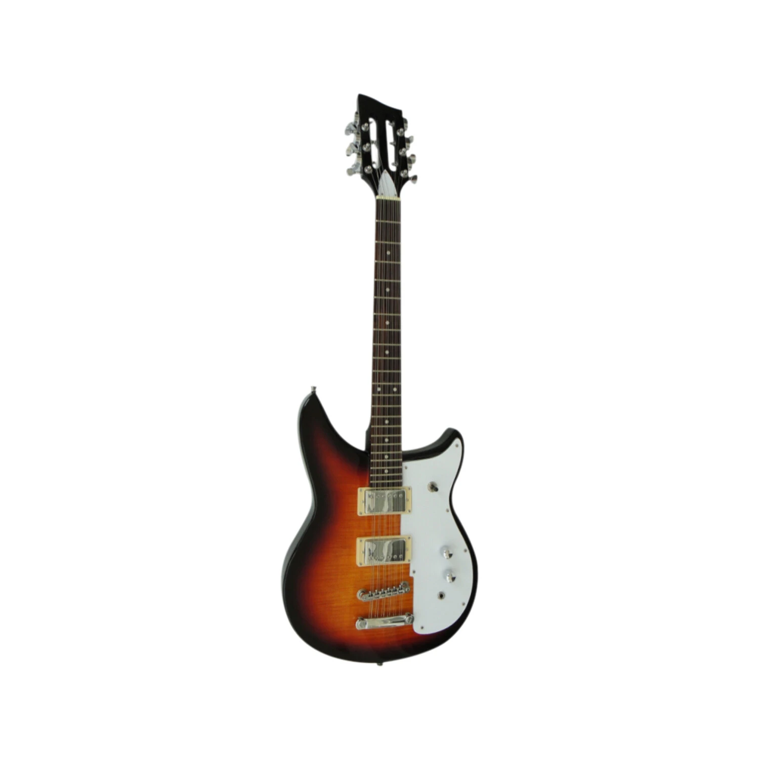 Afanti Guitarra eléctrica de 12 cuerdas con cuerpo de tilo y mástil de arce