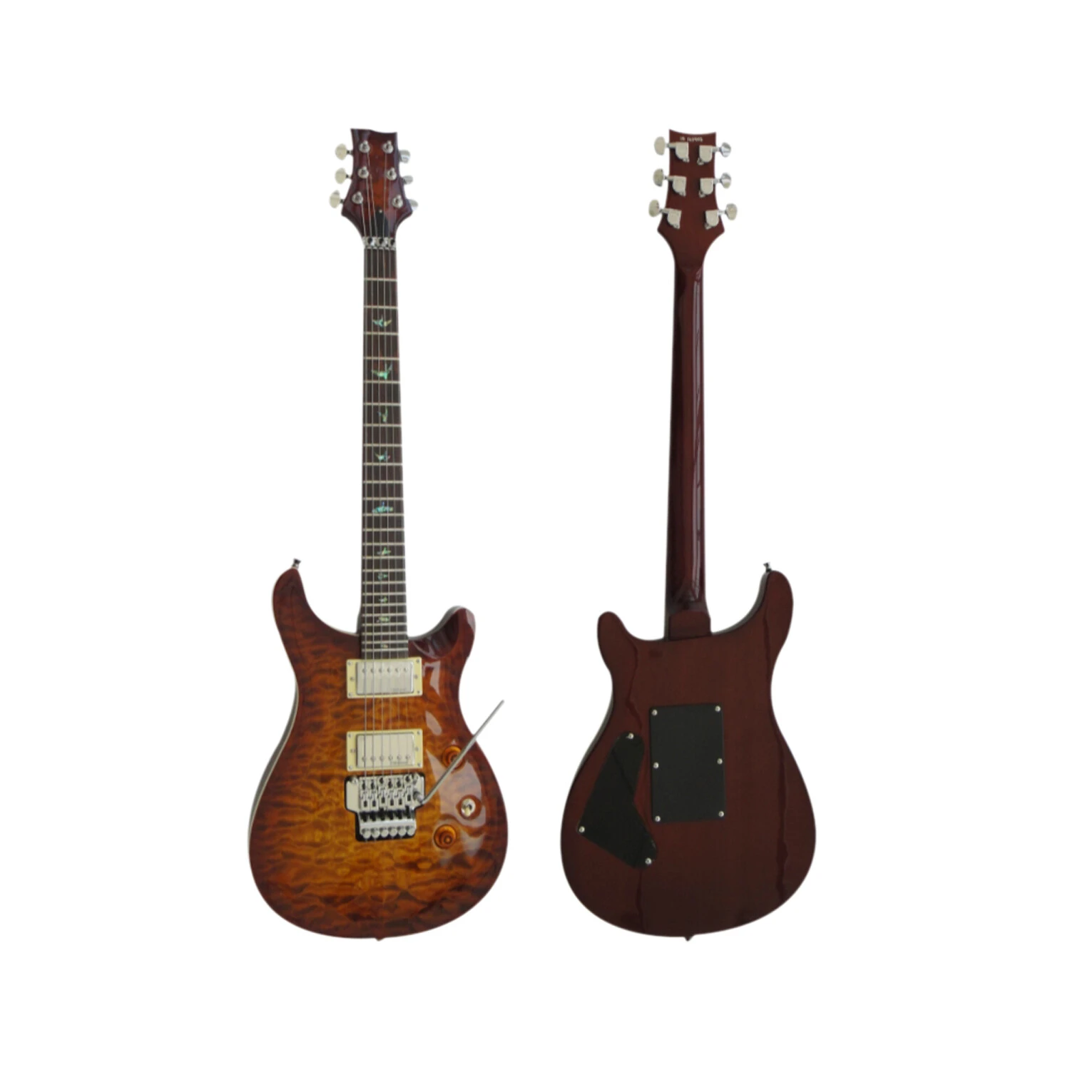Afanti Guitarra Eléctrica con Cuerpo de Tilo y Chapa de Arce Acolchado y Afinador Wilkinson