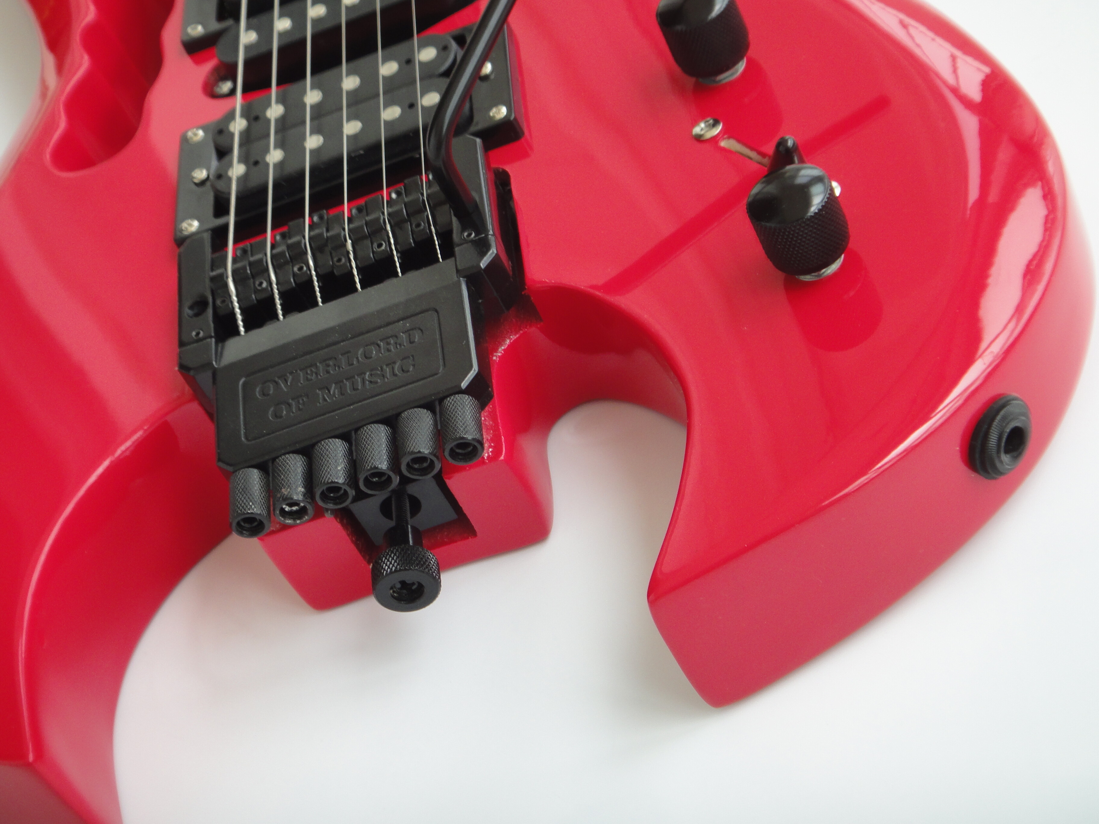 Guitarra Eléctrica Afanti Customized Headless Hsh Double Locking 6 String Red Color