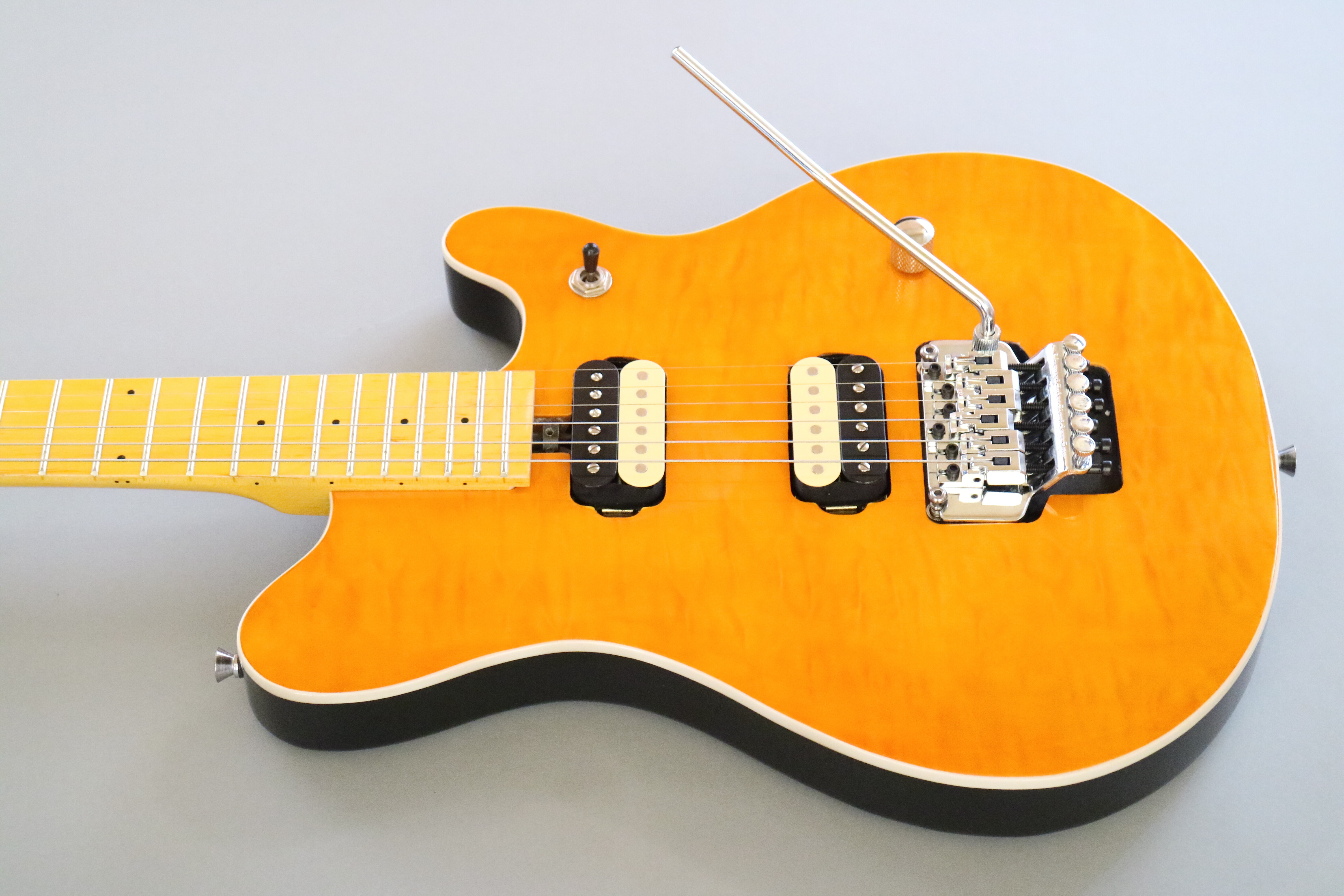 Afanti custom zebrawood pickup double locking tremolo bridge quilted maple guitarra eléctrica