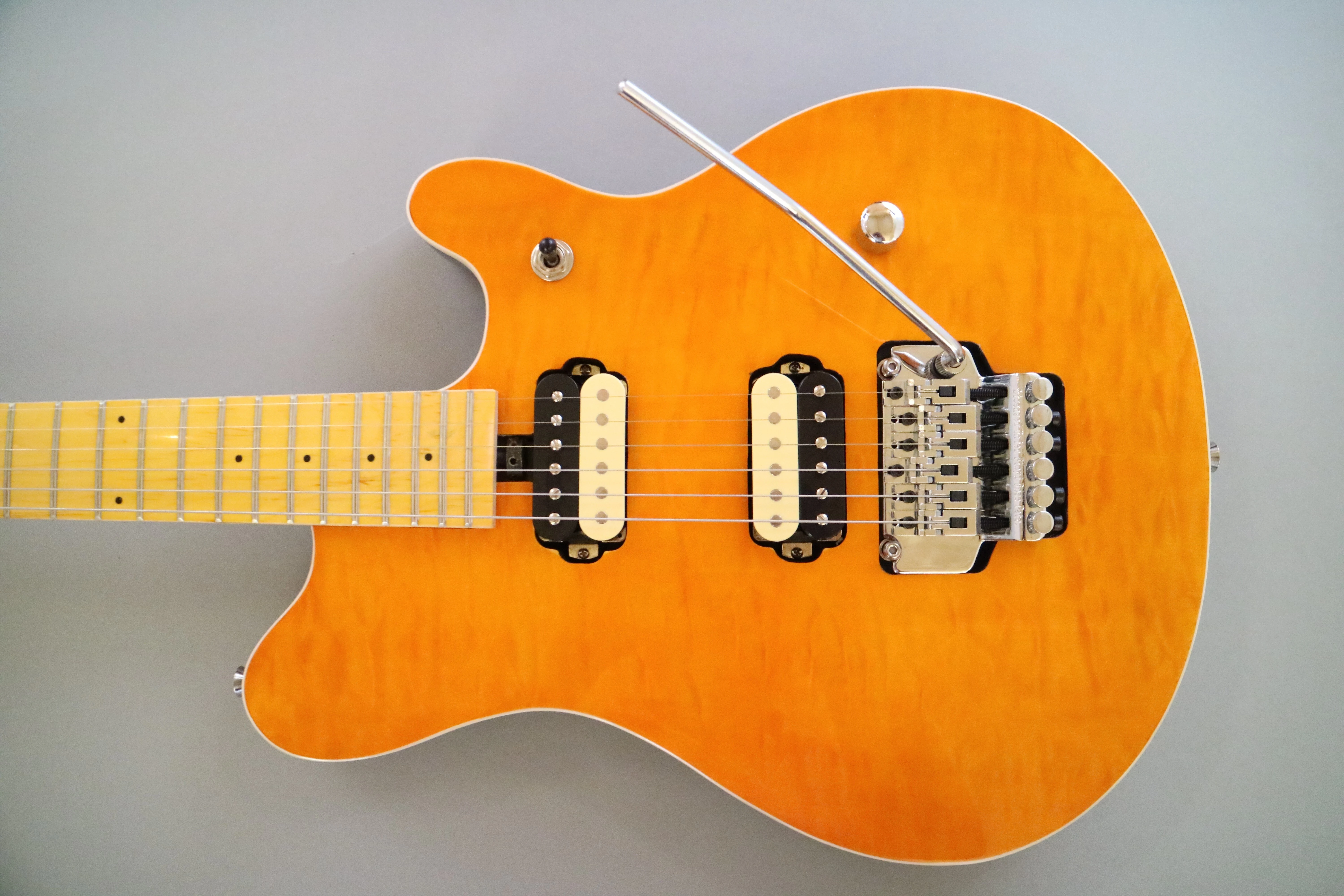 Afanti custom zebrawood pickup double locking tremolo bridge quilted maple guitarra eléctrica