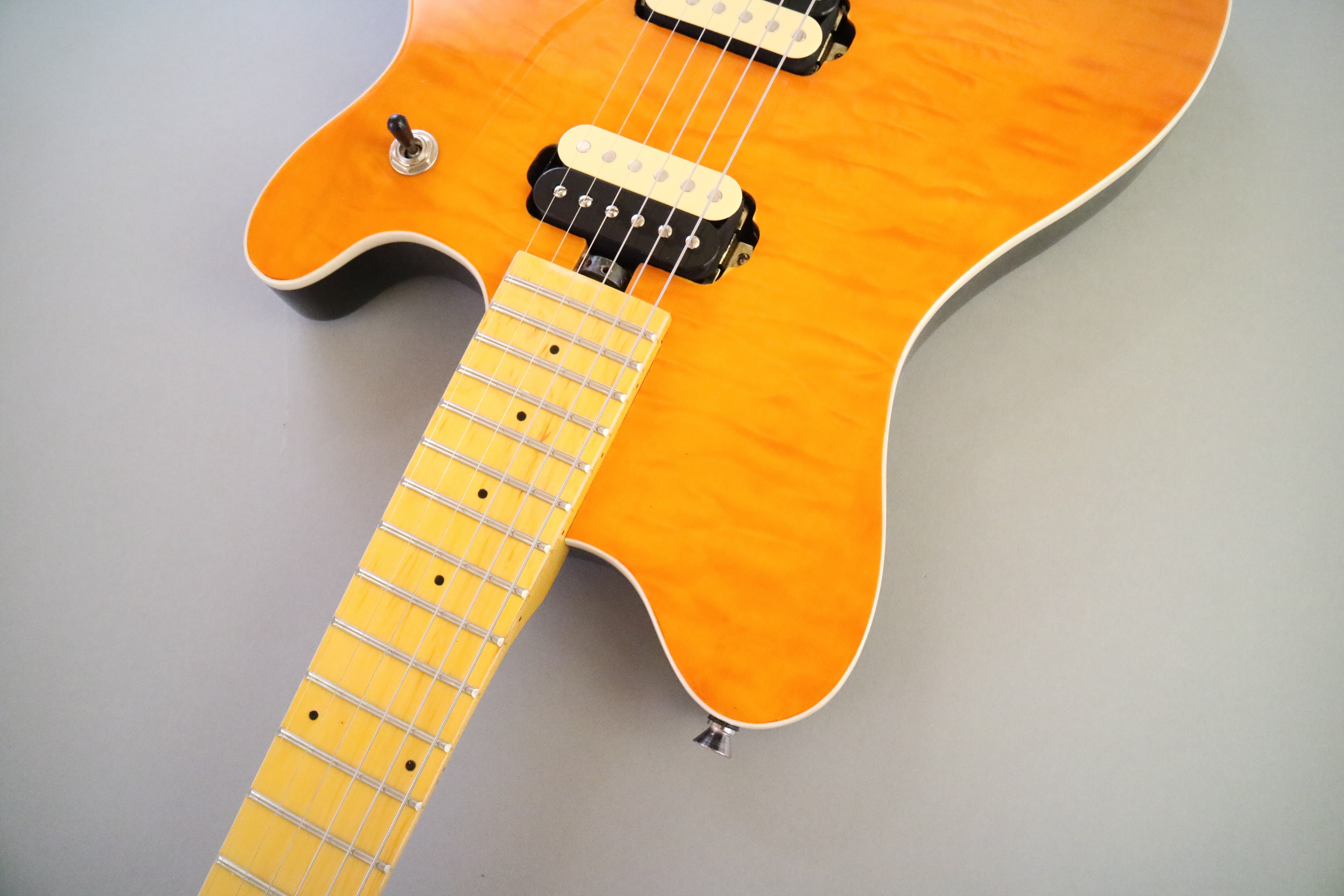 Afanti custom zebrawood pickup double locking tremolo bridge quilted maple guitarra eléctrica