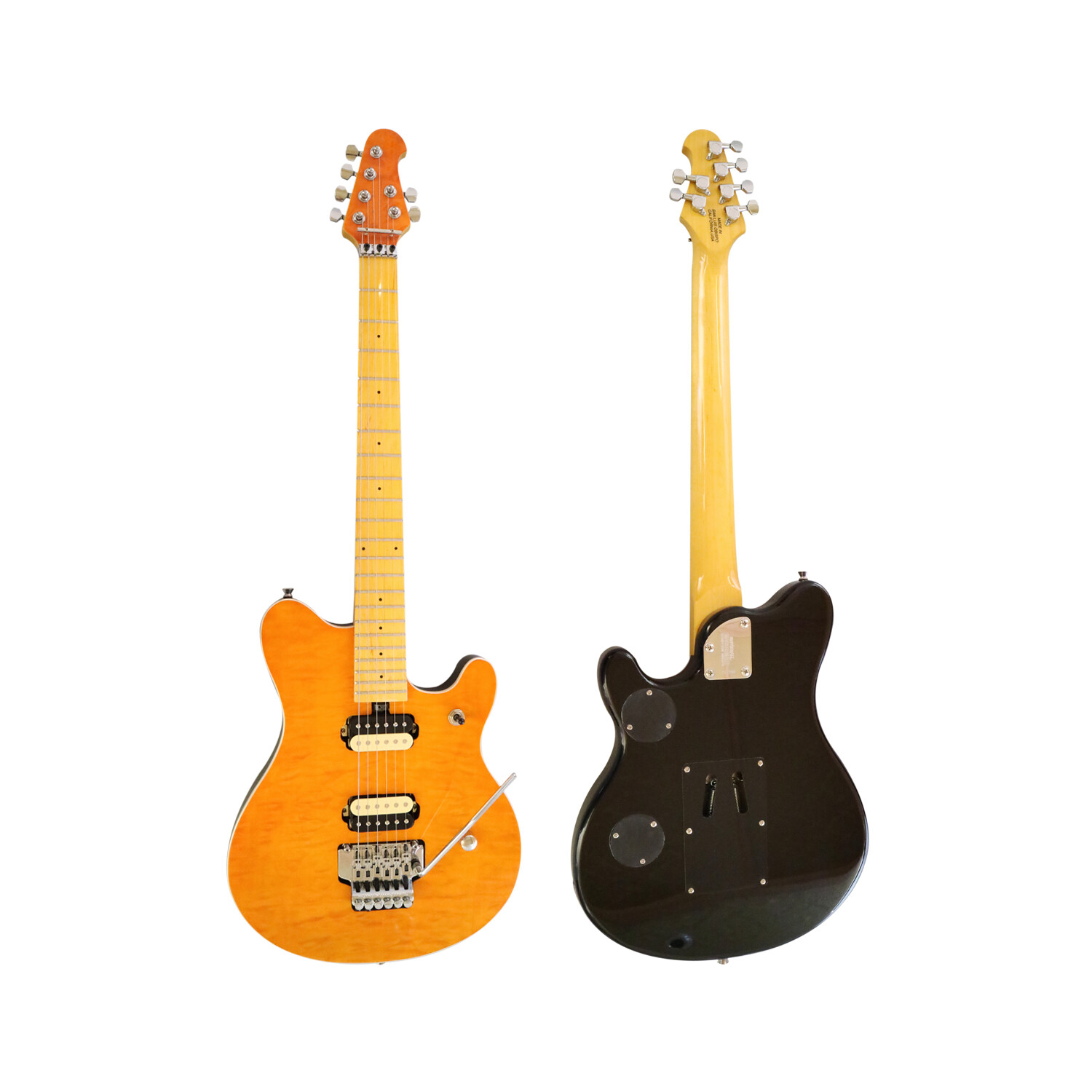 Afanti custom zebrawood pickup double locking tremolo bridge quilted maple guitarra eléctrica