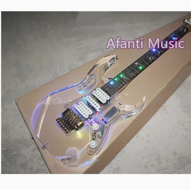 Afanti Music / Acrílico LED Jem Guitarra Eléctrica