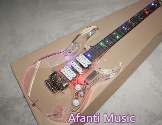 Afanti Music / Acrílico LED Jem Guitarra Eléctrica