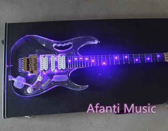 Afanti Music / Acrílico LED Jem Guitarra Eléctrica