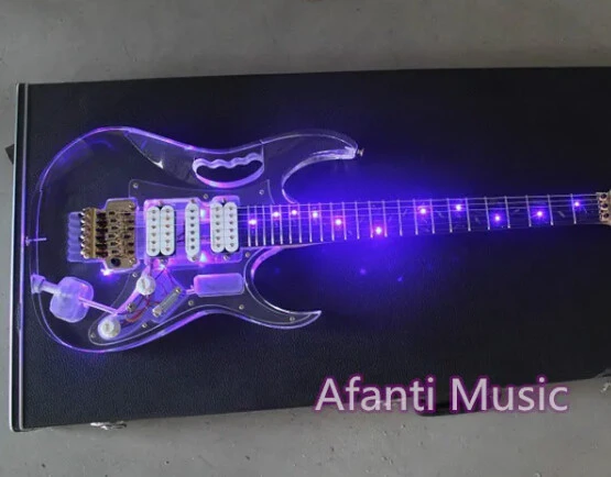 Afanti Music / Acrílico LED Jem Guitarra Eléctrica