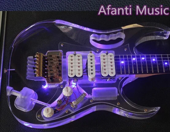 Afanti Music / Acrílico LED Jem Guitarra Eléctrica