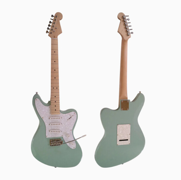 Afanti Customized SSS Pastilla Tremolo Puente Diapasón Arce Verde Guitarra Eléctrica Afanti Customized SSS Pastilla Tremolo Puente Diapasón Arce Verde Guitarra Eléctrica