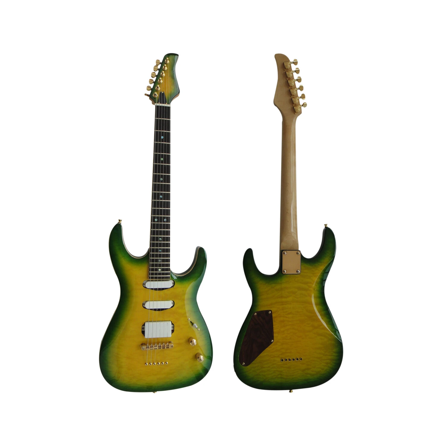 Guitarra Eléctrica Afanti Caoba con chapa de Arce Flameado en tapa y fondo