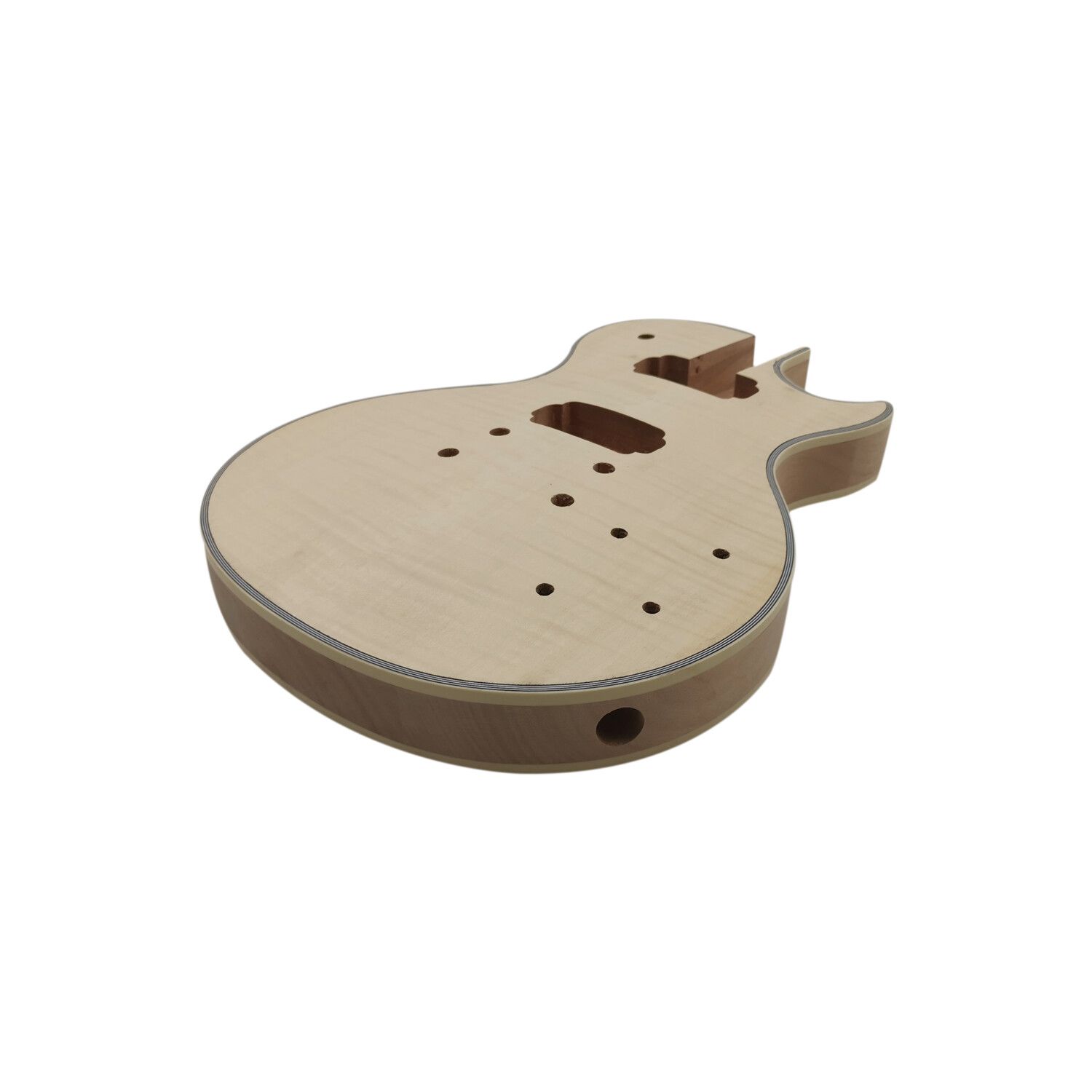 Afanti cuerpo de guitarra LP de caoba sin terminar con chapa de arce flameado