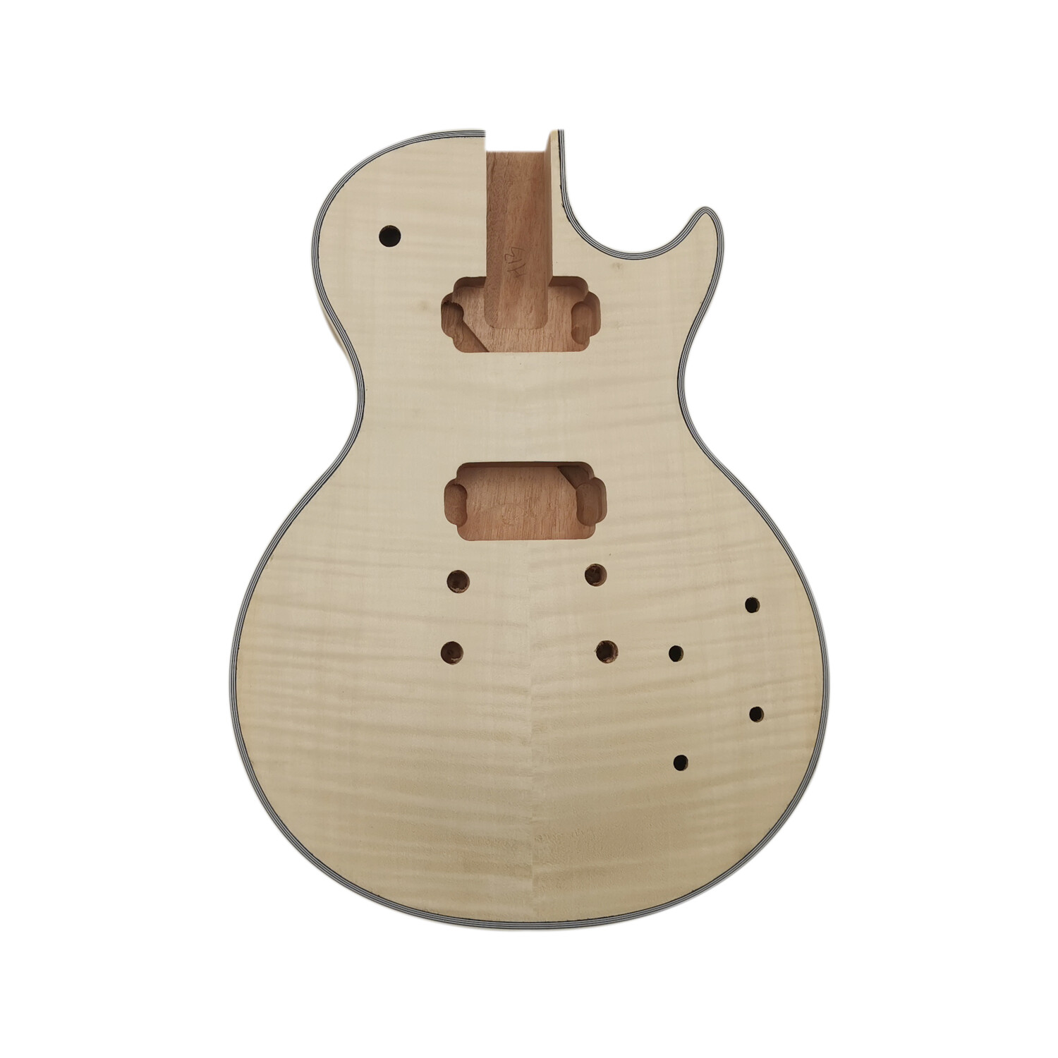 Afanti cuerpo de guitarra LP de caoba sin terminar con chapa de arce flameado Afanti cuerpo de guitarra LP de caoba sin terminar con chapa de arce flameado