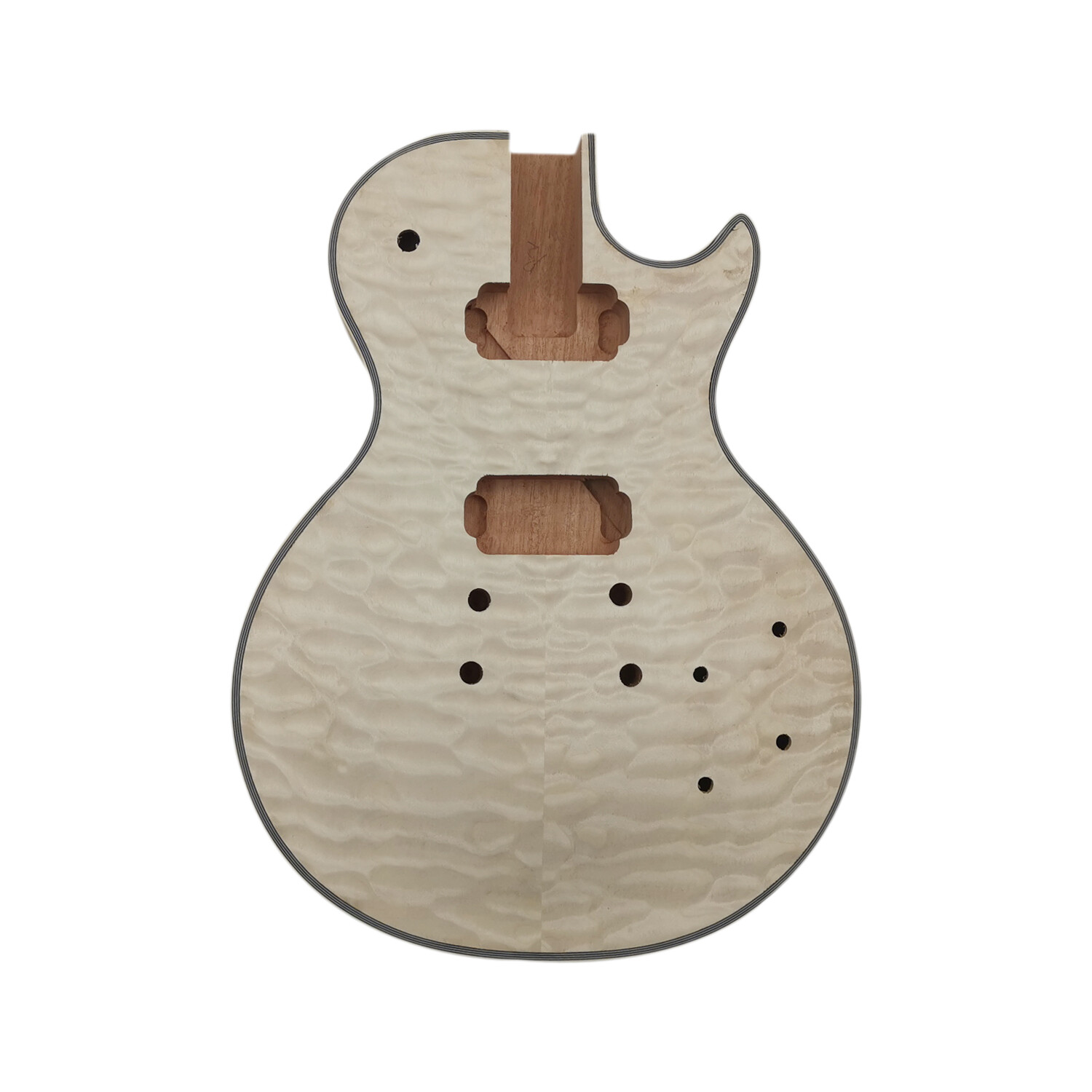 Afanti cuerpo de guitarra LP de caoba sin terminar con chapa de arce acolchado Afanti cuerpo de guitarra LP de caoba sin terminar con chapa de arce acolchado
