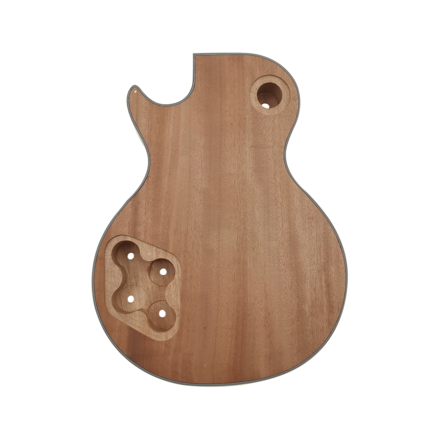 Afanti cuerpo de guitarra LP de caoba sin terminar con chapa de arce acolchado