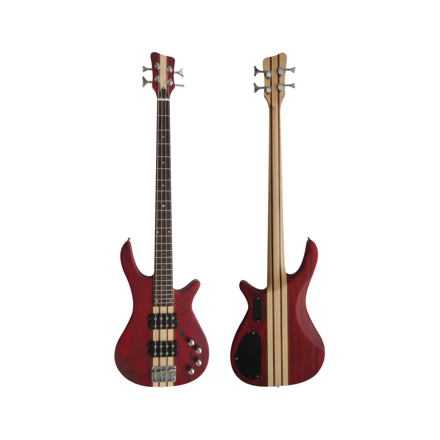 Guitarra Bajo Eléctrico Afanti Red Neck Through Ash Body Rosewood Fingerboard 4 String