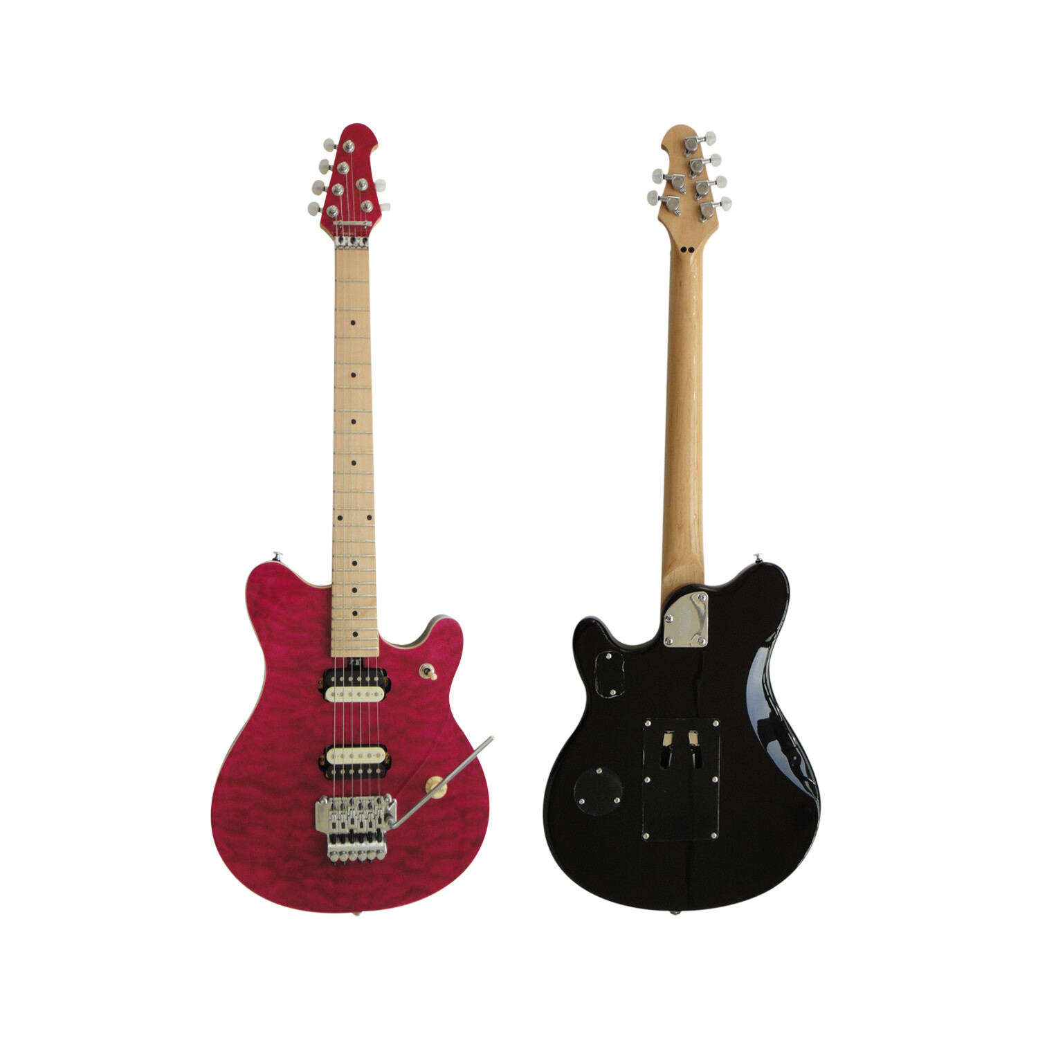 Guitarra eléctrica Afanti con cuerpo de tilo y chapa de arce acolchado