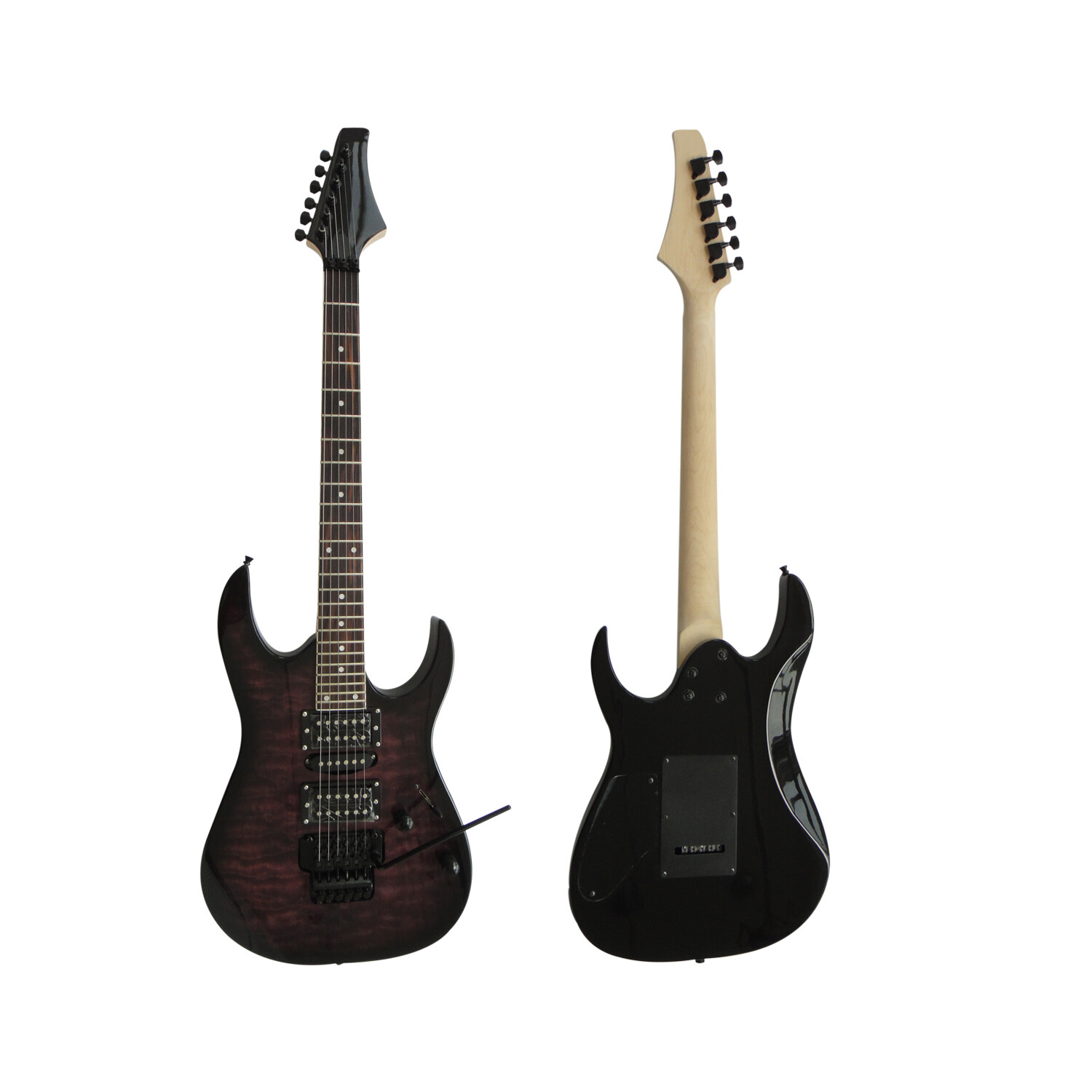 Guitarra Eléctrica Afanti Bolt On Basswood Con Tapa De Arce Acolchado