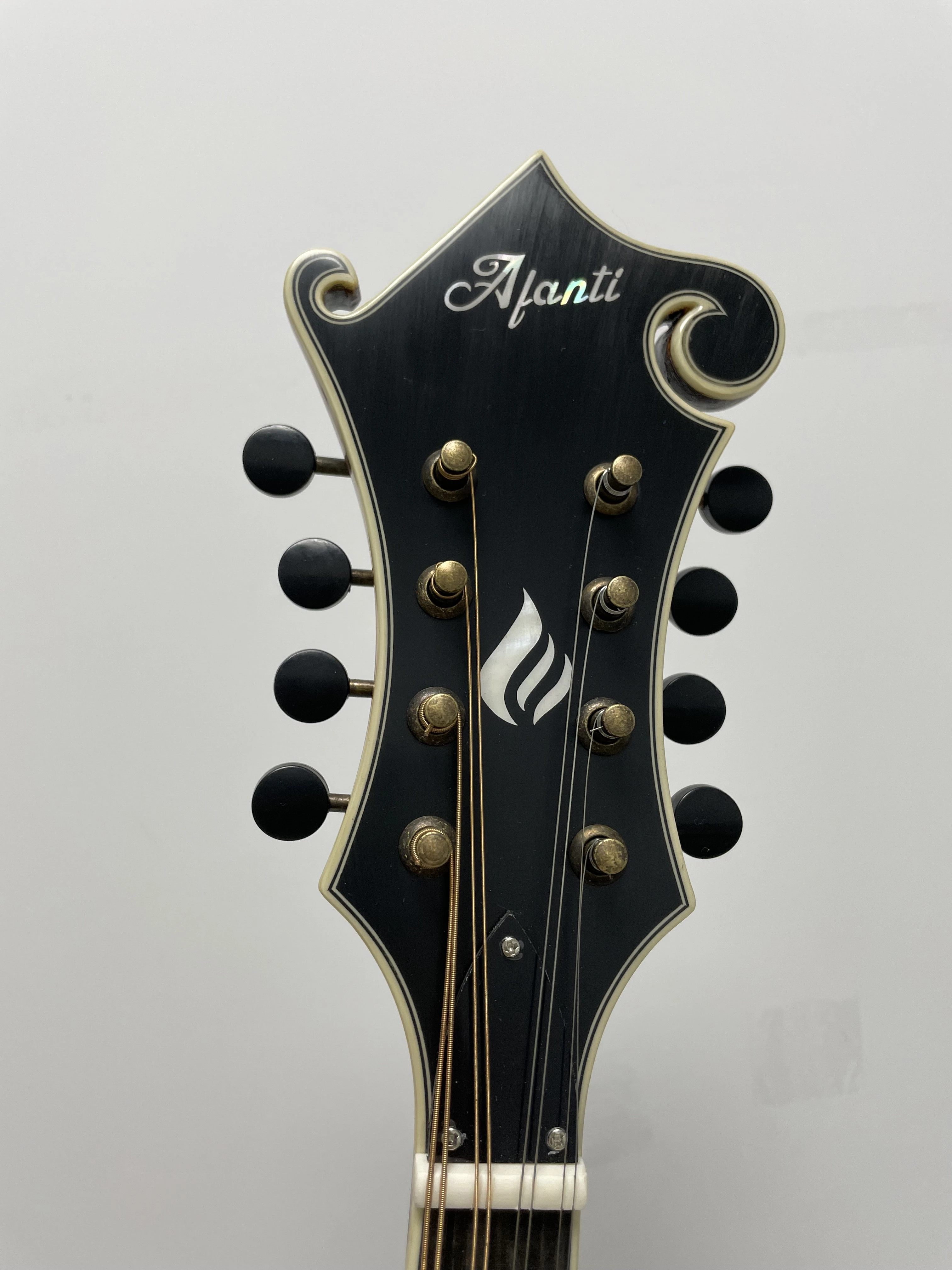 East Luthier Guitarra Mandolina estilo F Sunburst de madera maciza 3A hecha a mano