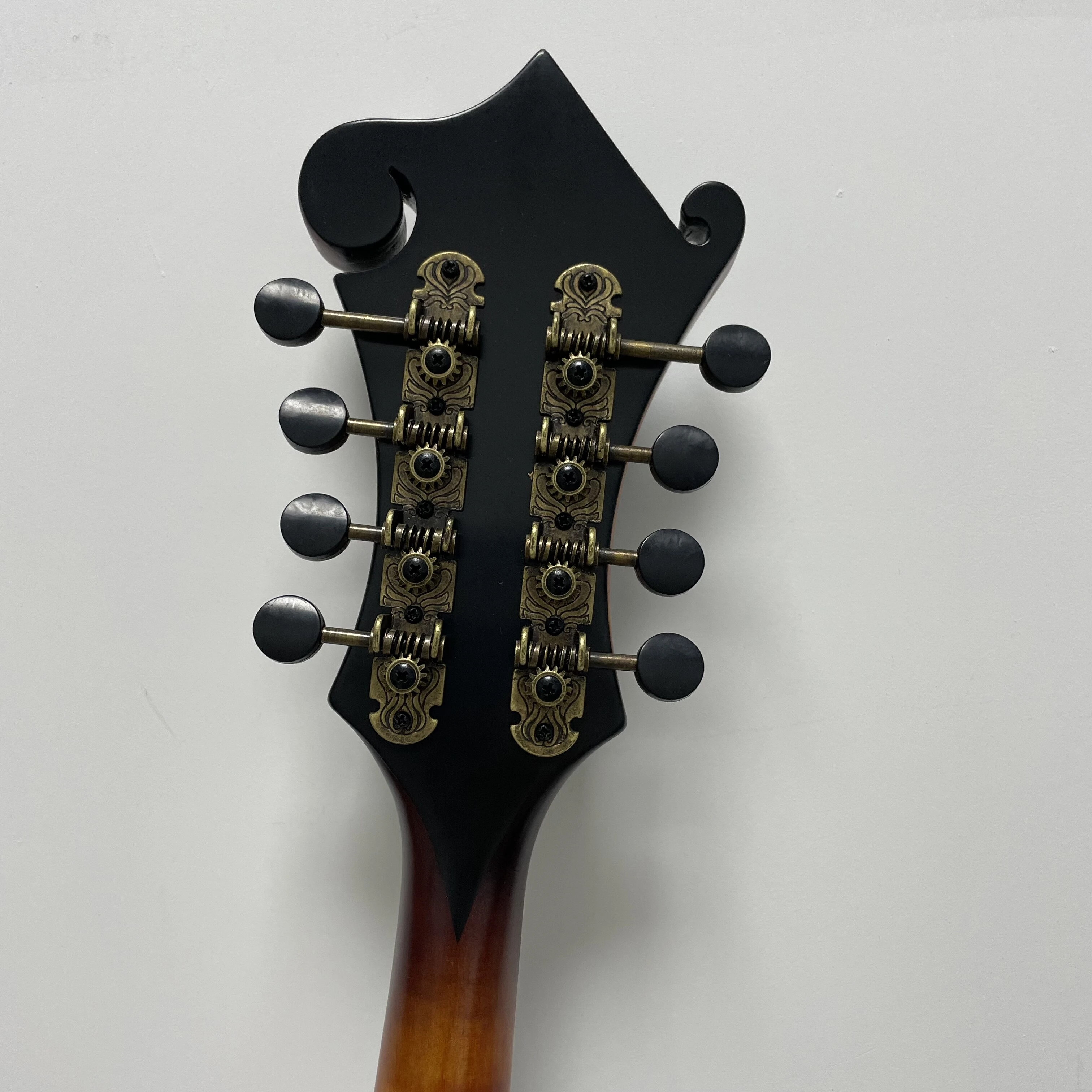 East Luthier Guitarra Mandolina estilo F Sunburst de madera maciza 3A hecha a mano